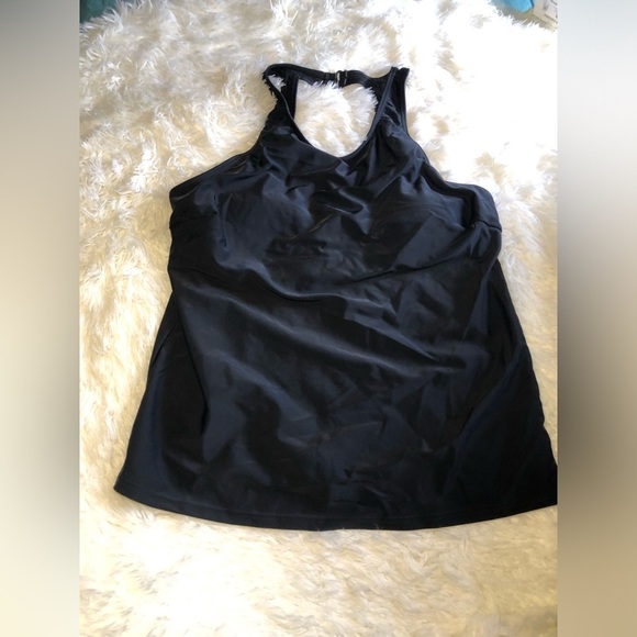 Black Tank Bikini Top Medium - Picture 1 of 12